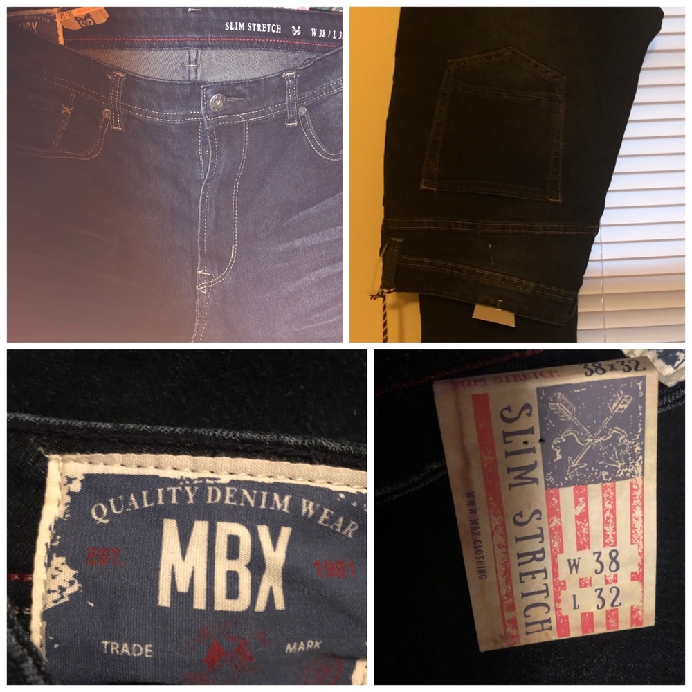 Dark denim jeans